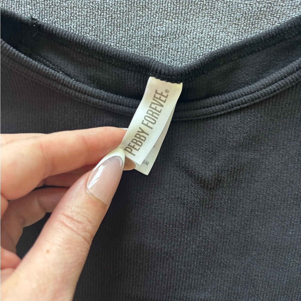 Pebby Forevee BACK SMOOTHING HIGH NECK BRAMI in ribbed black S/M - Picture 5 of 5